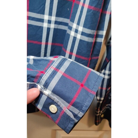 Abercrombie & Fitch Shirt Mens XXL Blue Plaid Muscle Long Sleeve Button Up Prep - Picture 5 of 5
